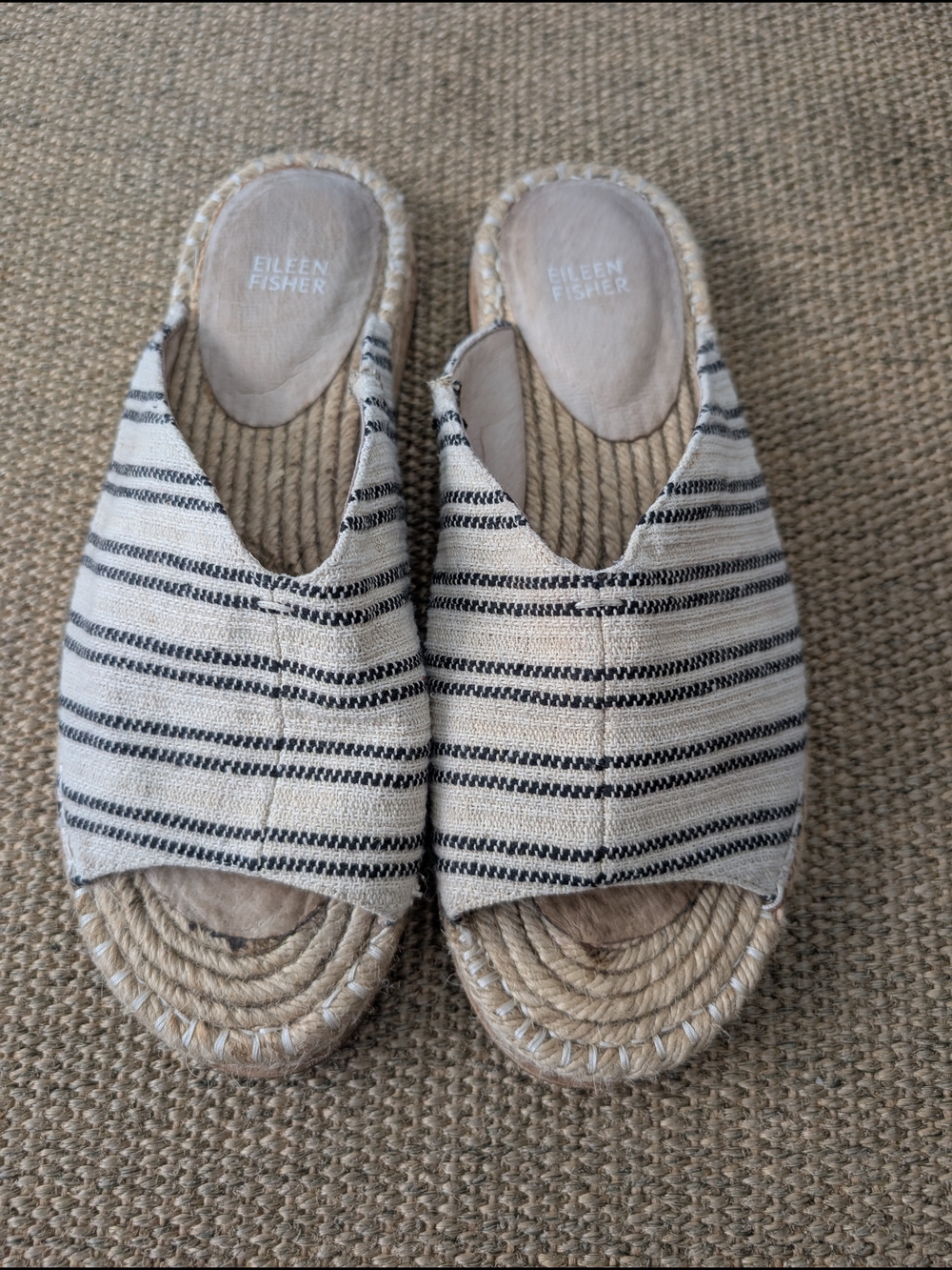 Eileen Fisher Milly Striped Slide Sandal Size 11